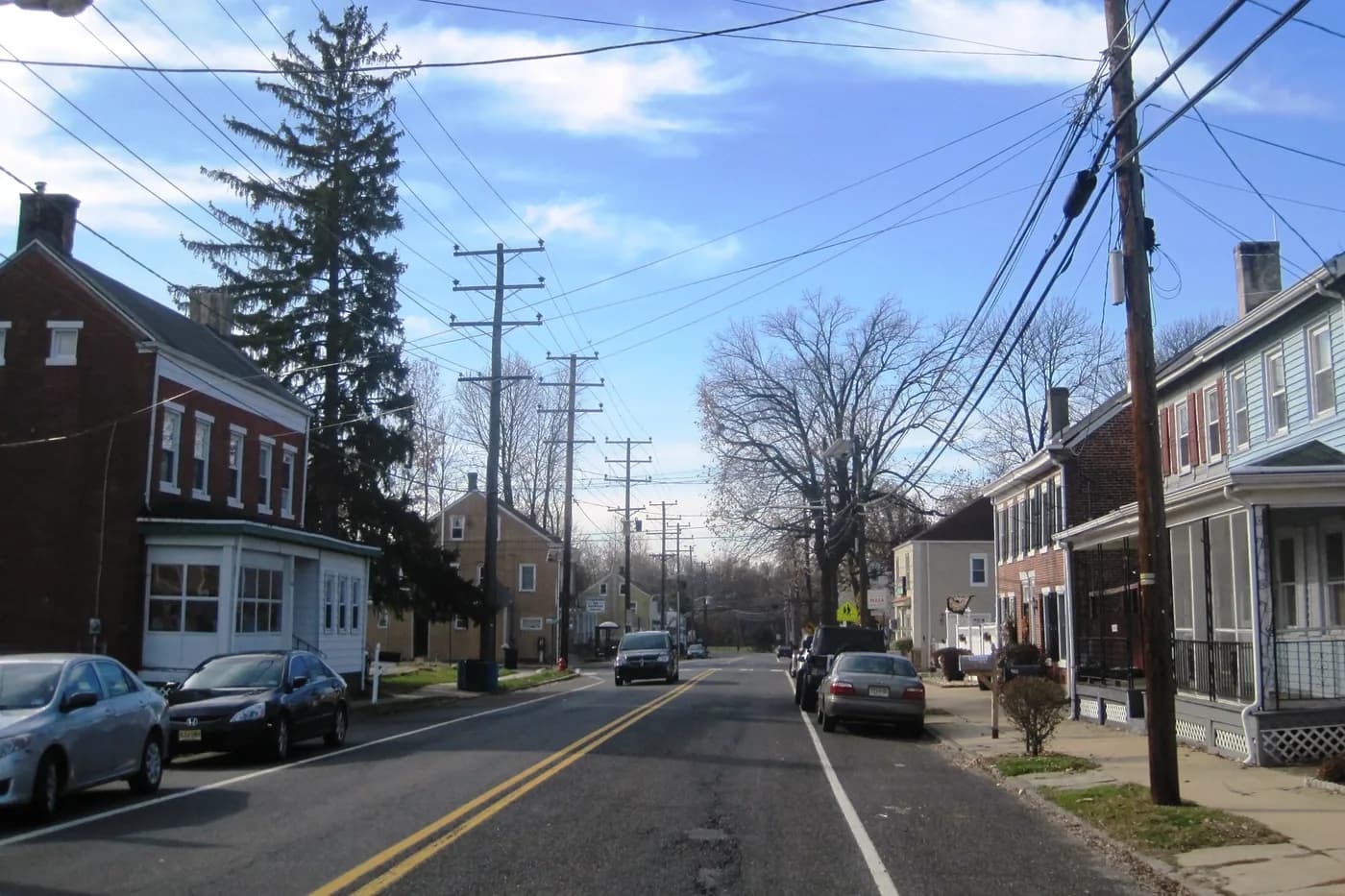 A street in the borough of Fieldsboro, New Jersey