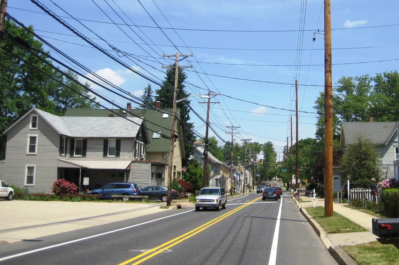 A street scene in Lumberton Township, New Jersey