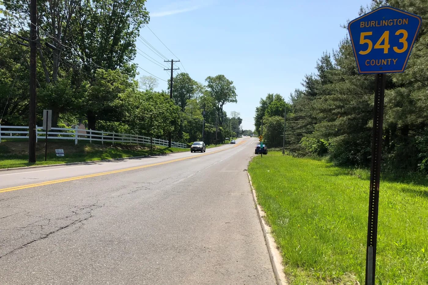 Columbus Road at Jacksonville Road in Mansfield Township, New Jersey