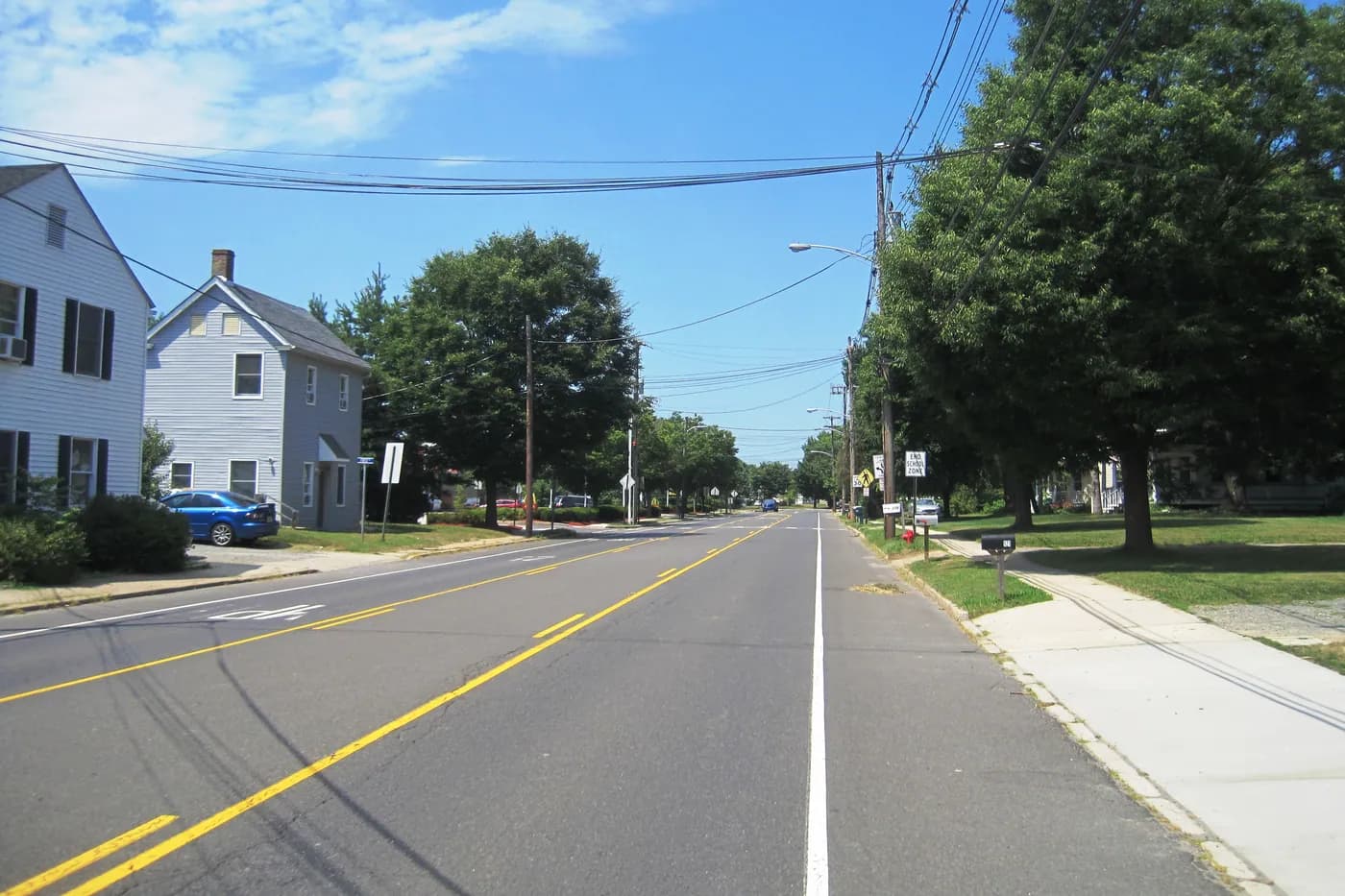 A street in the borough of Wrightstown, New Jersey