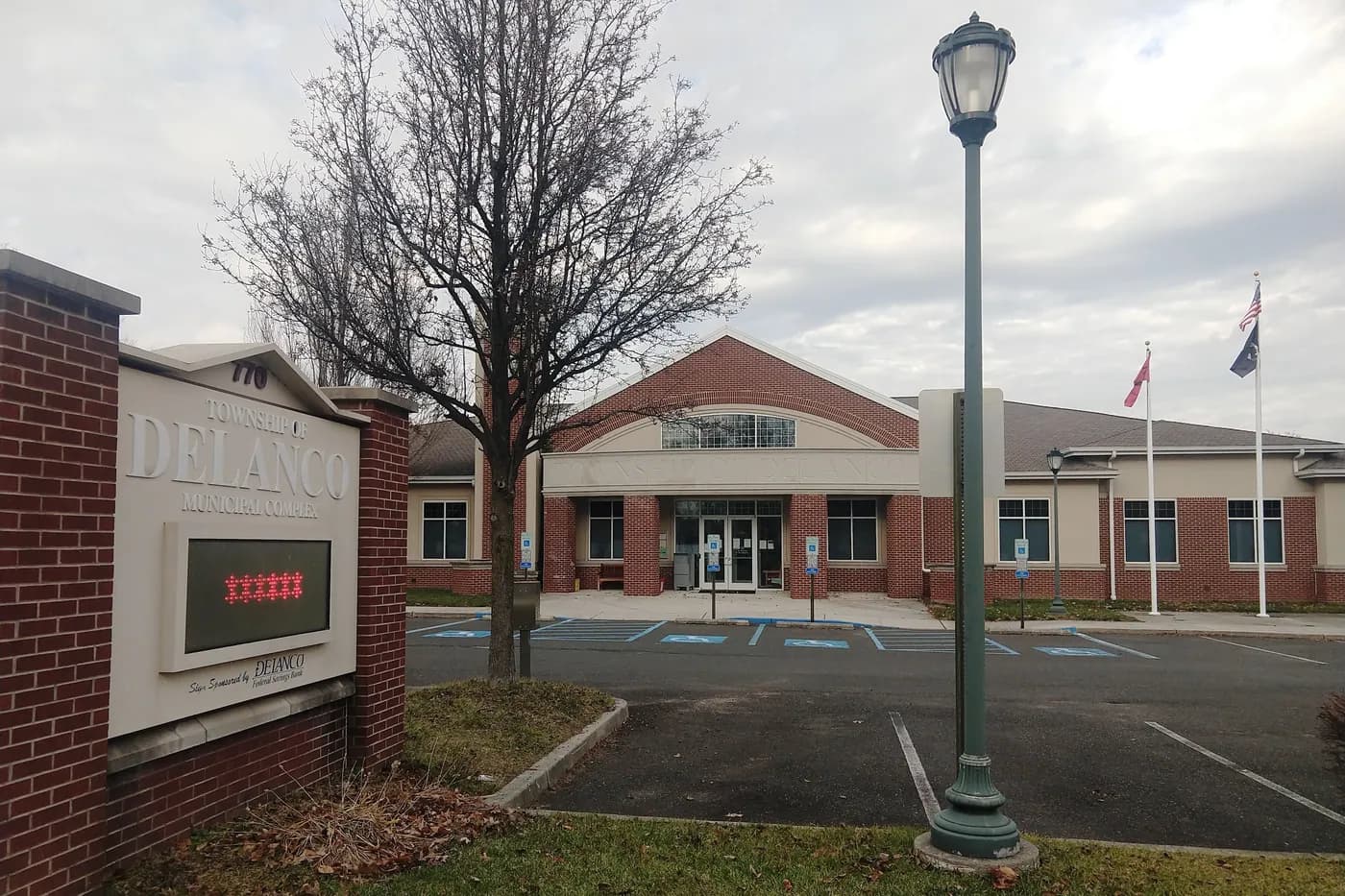The municipal building in Delanco Township, New Jersey
